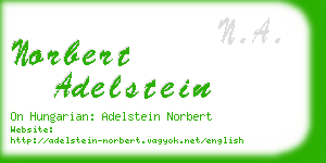 norbert adelstein business card